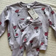 新品ZARA 花柄 トレーナー セットアップ3-4歳