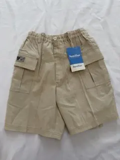 新品　familiar ベージュ カーゴハーフパンツ　120