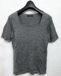 COMME CA ISM｜コムサイズム ボートネック 半袖ニット　＊