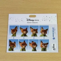 ディズニーストア　ズートピア　ニック　証明写真風　ステッカー　シール