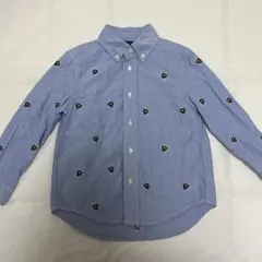 ラルフローレン キッズ　ボタンダウンシャツ　子供服　4T 110 刺繍　ブルー