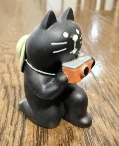 concombre 黒猫 カメラ 置物 フィギュア