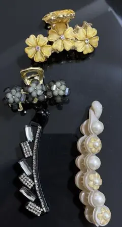ヘアークリップ　髪留め　バンスクリップ　バレッタ　アクセサリー