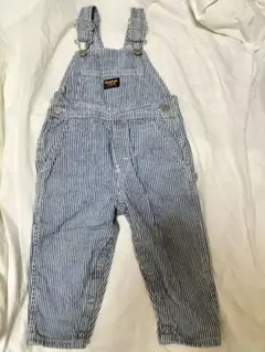 【80s】OSHKOSH B'GOSHヒッコリーオーバーオール 80s USA製 OSHKOSH B'GOSH ヒッコリー ストライプ カバーオール