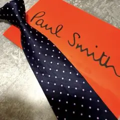 【✨美品✨】Paul Smith ポールスミス ネクタイ ネイビー ドット 希少
