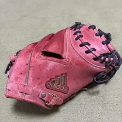 adidas 軟式グローブ 赤のサムネイル