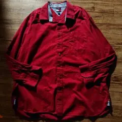 Tommy Hilfiger 赤 長袖シャツ XXLトミー