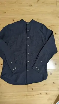 CERONIASダークブルー ボタンアップ長袖シャツM