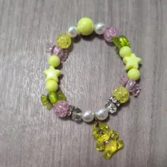 カラフル星形ビーズブレスレット
