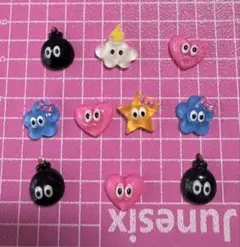 キャラクター型ネイルパーツ10個セット