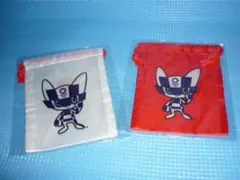 b非売品★東京2020オリンピック　コカ・コーラオリジナル巾着袋　全2種