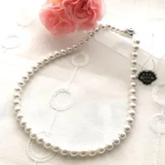 匿名配送 新品未使用 本貝パールネックレス 47センチ 8ミリ 白 フォーマル