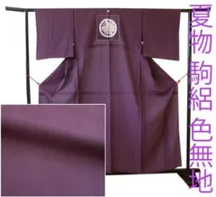 値下げ交渉OK！夏物 駒絽 色無地 正絹 B334 - メルカリ