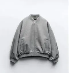 ソフトボンバージャケット グレー ZARA L