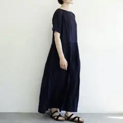 ARMEN＊ボートネックリネンワンピースのサムネイル
