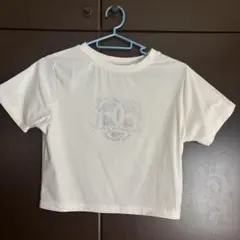 ラインストーンロゴ 半袖Tシャツ ホワイト