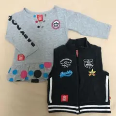 Babydoll  長袖Tシャツ　ベスト　80センチ