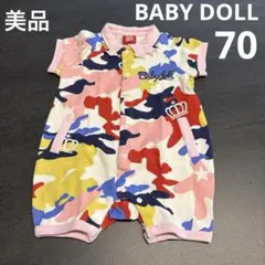 BABYDOLL カモフラージュ ロンパース 70cm 半袖 ベビー