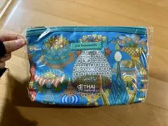 タイ航空　ビジネスクラス　アメニティポーチ　ジムトンプソン