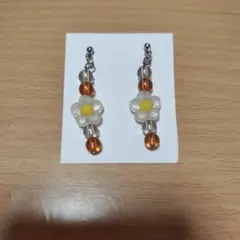 ハンドメイド 花モチーフ ピアス