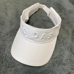 美品　アディダス　ホワイト　バイザー