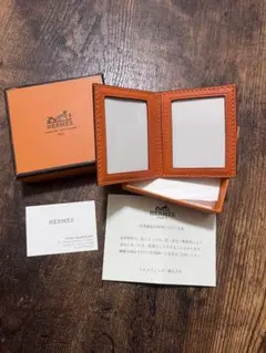 HERMES ミニフォトフレーム　エルメス　オレンジ　フォトケース カードケース HERMES ミニフォトフレーム エルメス オレンジ フォトケース カード