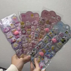 かわいいキャラクター ステッカー 4シートセット