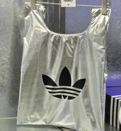 新品 adidas エコフレンドリー バッグ シルバー トレファイルのサムネイル