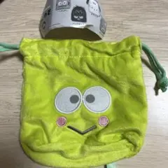 サンリオ はぴだんぶい ふわふわフェイス巾着 けろけろけろっぴ