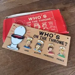【激レア】ヴィンテージ 雑貨トイレ看板 WHO'S ON THE THRONE?のサムネイル