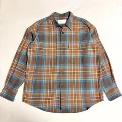 TOMORROWLAND コットン チェック レギュラーカラーシャツ