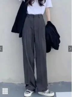 XSサイズ センタープレススラックス グレー未使用品ai07