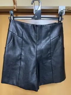 GRL レザーショートパンツ 黒