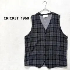【CRICKET 1960】 L L メンズベスト　チェック柄　秋冬