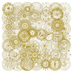 【V06】シール 50枚 PET ステッカー 月 天体 箔押し コラージュ素材