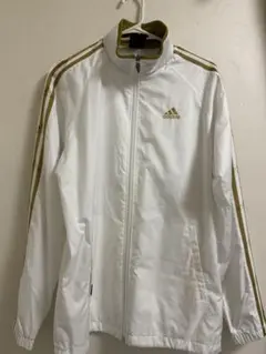 adidas アディダス フーディー パーカー ジャージ 薄手 極太ライン 