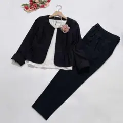 ロートレアモン　GU ブラックパンツスーツ 卒業式　入学式　ママ　S相当