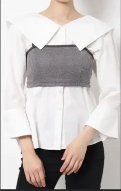 MURUA ヘリンボーン ビスチェ シャツ
