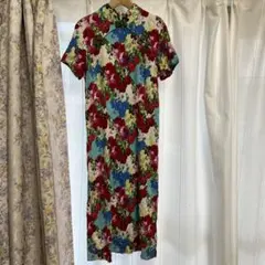 花柄　チャイナドレスワンピース
