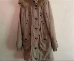 ファー付きモッズコート ベージュ