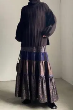 Ameri POSIE NOSTALGIC TIERED SKIRT