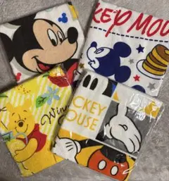 ミッキーマウス プーさん タオル 4枚セット