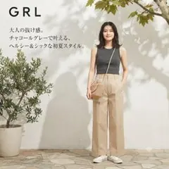 グレイル パッド付き リブ タンクトップ ショート丈 チャコールグレー Mのサムネイル