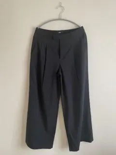 UNIQLO C 感動タックワイドパンツ 黒 ワイドパンツ タック入　Lサイズ