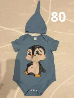 ペンギン　ロンパース　帽子　セット