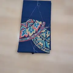 ネイビー 多色刺繍 名古屋帯