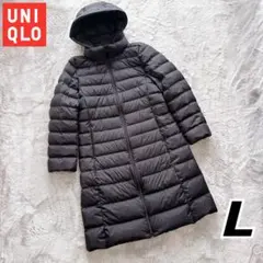 UNIQLO ウルトラライトダウン ロングコート ブラック Lサイズ 送料無料！