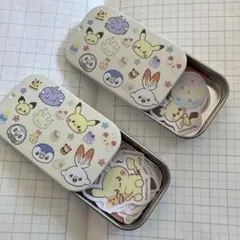 ポケットモンスター フレークシール入りスライド缶 ポケピース2個セット