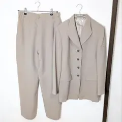 大きいサイズ15号レディースパンツスーツ上下セットストライプフォーマル通勤