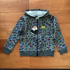 MILKRICH ヒョウ柄 ジップパーカー 130cm